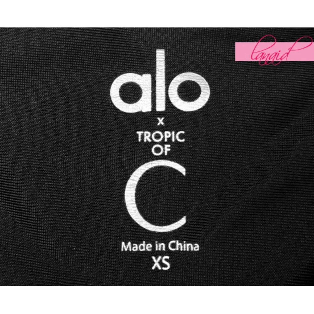 NEW Alo Tropic of C Cosmo One Piece Black Tie Straps Bodysuit Bikini Swimsuit XS